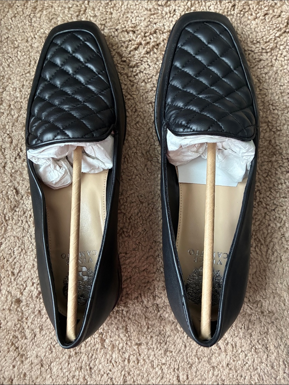 Vince Camuto Black Soft Nappa Silk Loafers - VV-Regintia